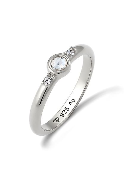 Elli Fingerring Glas Kristalle Weiß 925 günstig online kaufen