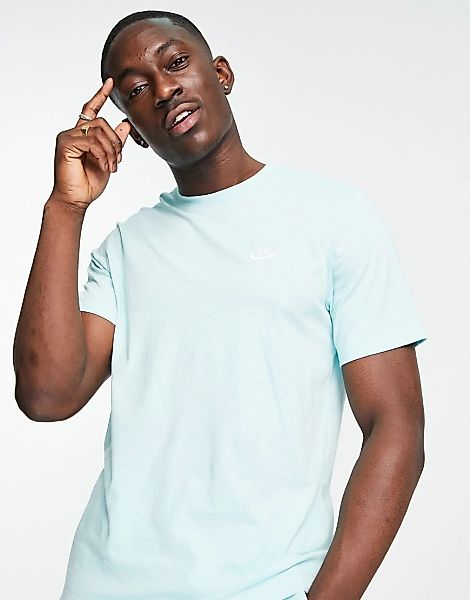 Nike – Club – T-Shirt in Wasserblau günstig online kaufen