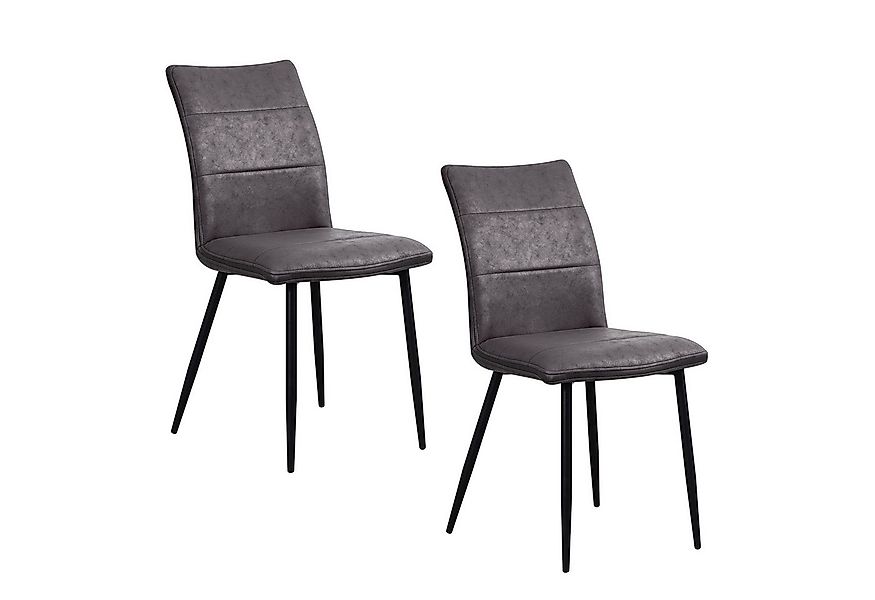 HTI-Living Esszimmerstuhl Esszimmerstuhl 2er Set Antikanthrazit Vasile (Set günstig online kaufen