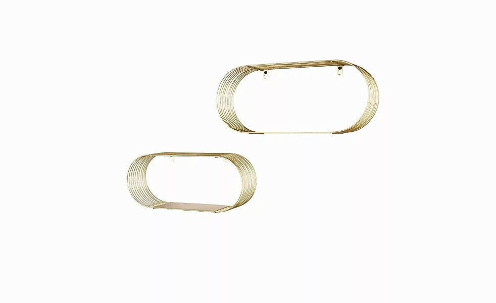 Wandregal 2er-Set  Joyce ¦ gold ¦ Maße (cm): B: 10 H: 18 Regale > Regalsets günstig online kaufen