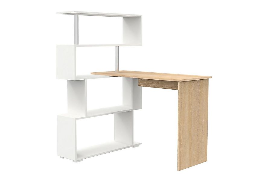Mondeer Eckschreibtisch Schreibtisch, drehbarer Computertisch, mit Regal günstig online kaufen