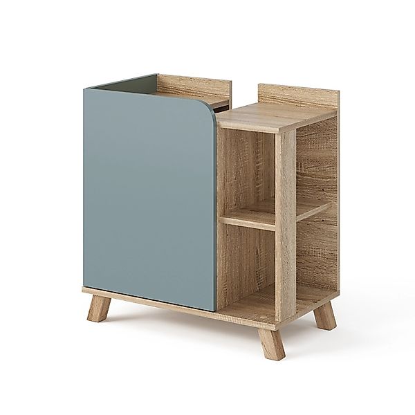 Vicco Waschbeckenunterschrank Karen, Sonoma/Blau-Grau, 60 x 65 cm mit Tür u günstig online kaufen