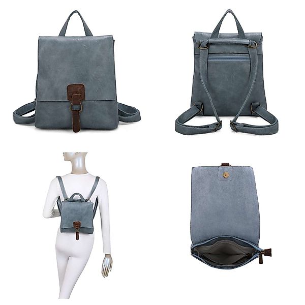 ITALYSHOP24 Rucksack Damen Schultertasche Backpack Umhängetasche günstig online kaufen