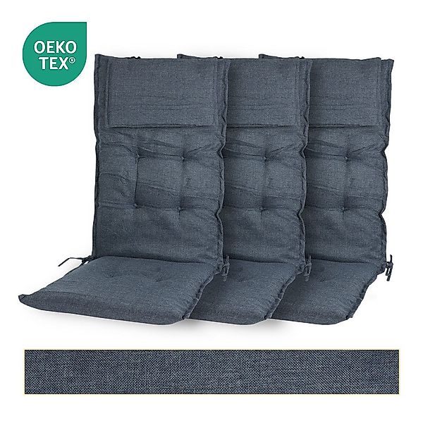 SLaaviinoo Hochlehnerauflage Gartenstuhlauflagen mit abnehmbarer Kopfstütze günstig online kaufen