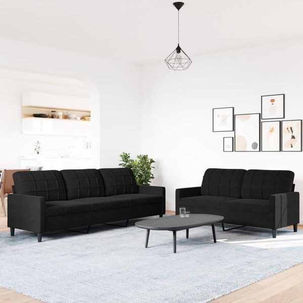 vidaXL Sofa 2-tlg. Sofagarnitur mit Kissen günstig online kaufen
