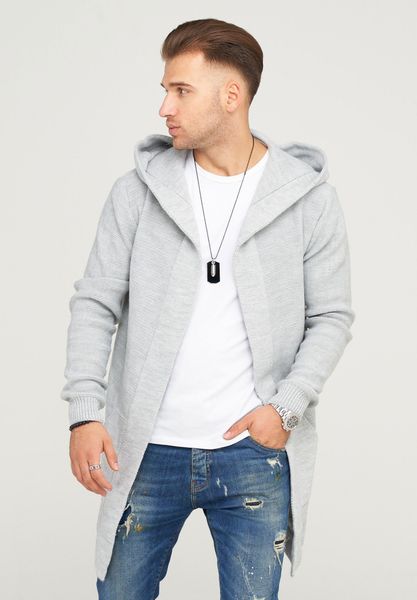 behype Strickjacke "JAROMIR" mit kuscheliger Kapuze günstig online kaufen