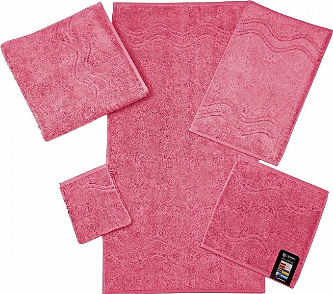 ROSS Waschhandschuh "Cashmere feeling" mit Wellen-Bordüre günstig online kaufen