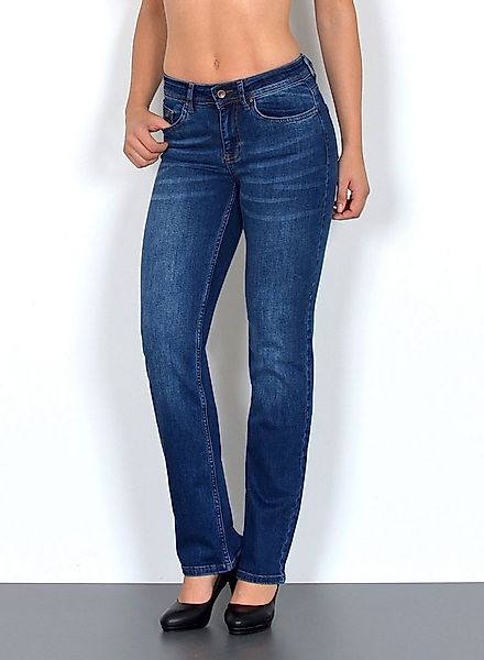 ESRA Straight-Jeans High Waist Straight Fit Jeans Damen Gerader Schnitt bis günstig online kaufen