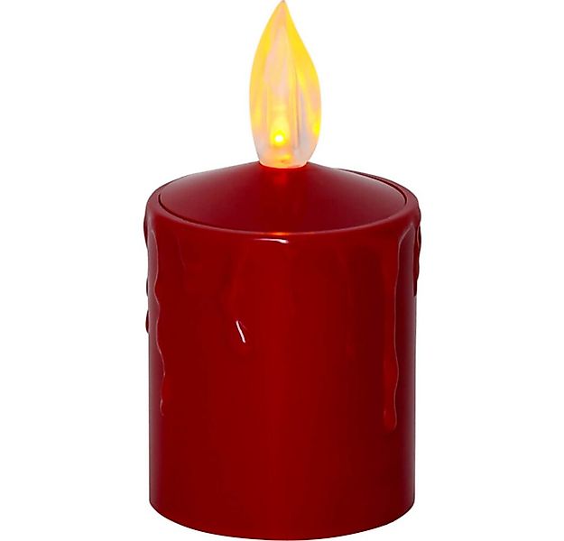 STAR TRADING LED-Kerze "Paula" rot, Kerze, batteriebetrieben, 60x60mm günstig online kaufen