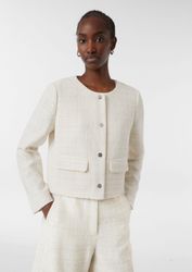 comma Jackenblazer Indoor-Jacke Hochwertige Bouclé-Jacke mit günstig online kaufen