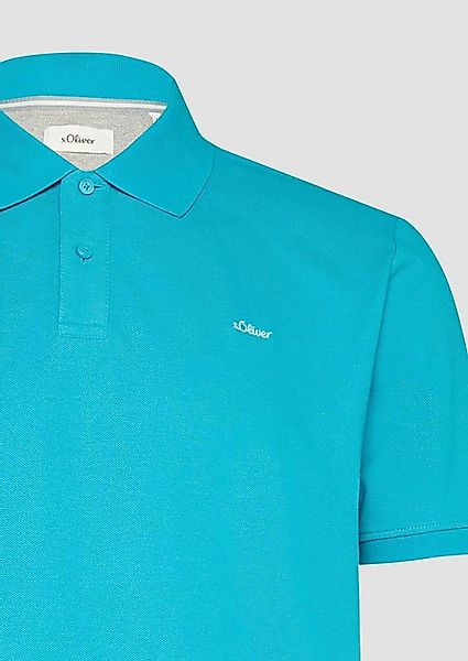 s.Oliver Kurzarmshirt Poloshirt aus Baumwollpiqué Stickerei günstig online kaufen