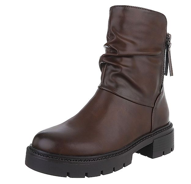 Ital-Design Modische Stiefeletten mit geschopftem Schaft für Damen Stiefele günstig online kaufen