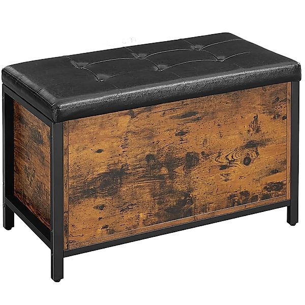 Songmics Truhe Bernerd Multifunktional Industrie-Design Braun-Schwarz günstig online kaufen
