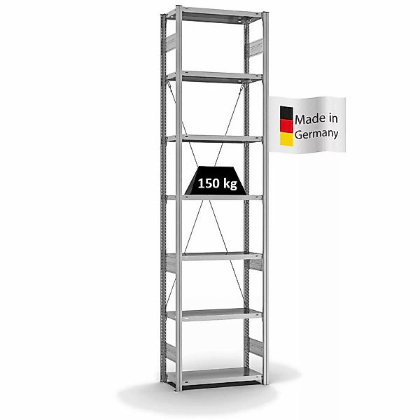 PROREGAL Fachbodenregal Stecksystem T-Profil Light-Duty Grundregal HxBxT 30 günstig online kaufen