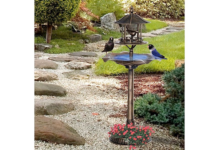 Outsunny Vogeltränke Vogelfutterspender, Wildvogeltränke für Garten, Balkon günstig online kaufen