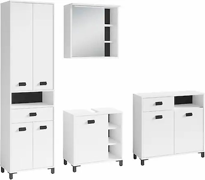 byLIVING Badmöbel-Set »Wellness« Komplett-Set, 4-tlg, 4 Stk. tlg. günstig online kaufen