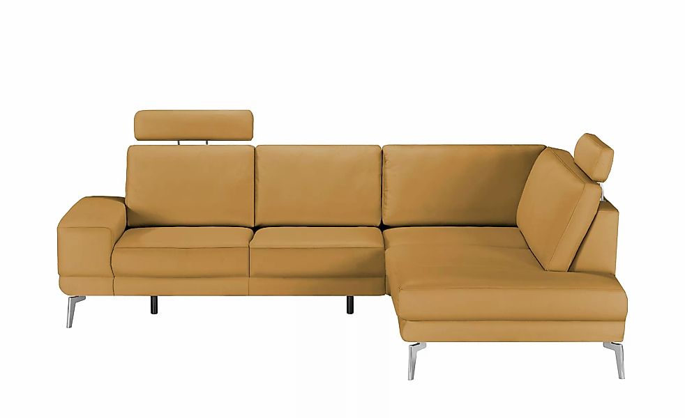 meinSofa Ecksofa aus Leder Dana ¦ gelb ¦ Maße (cm): B: 269 H: 86 T: 222.0 P günstig online kaufen