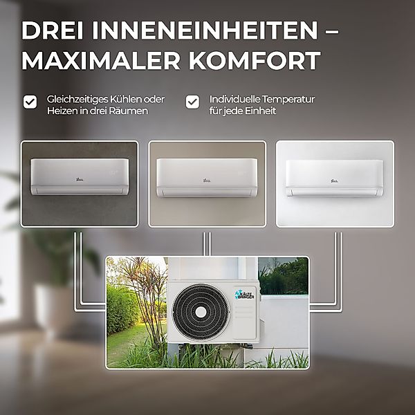 Kältebringer Split-Klimagerät, Multisplit Klimaanlage mit 3 günstig online kaufen