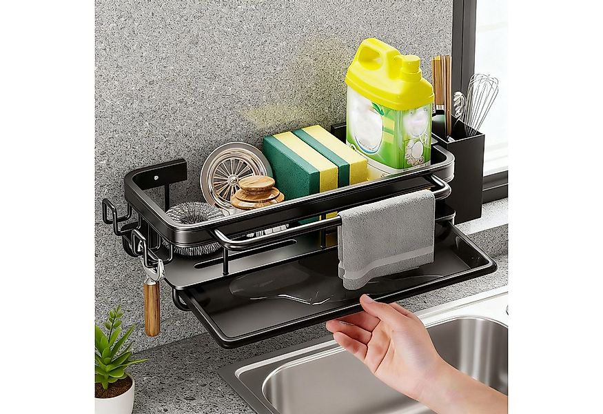 MODFU Küchenorganizer-Set Küchen- und Spülbecken-Aufbewahrungsregal Schwamm günstig online kaufen