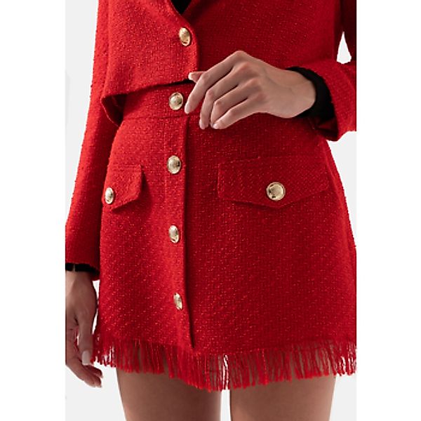 Just Like You  Röcke Roter Tweed-Minirock für Damen mit Karomuster und Quas günstig online kaufen