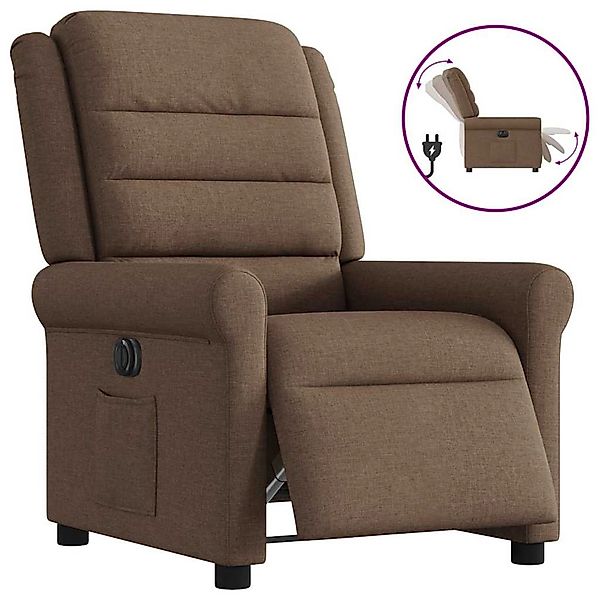 vidaXL Relaxsessel Elektrisch Braun Stoff 3303298 günstig online kaufen