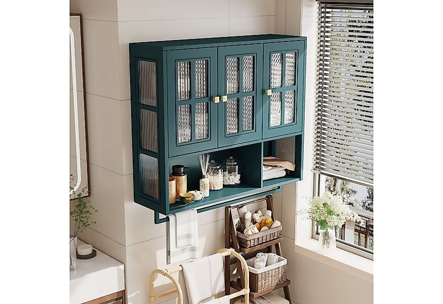 OKWISH Hängeschrank Wandhängeschrank, Glas-Wandregal (3-türiger Wandschrank günstig online kaufen