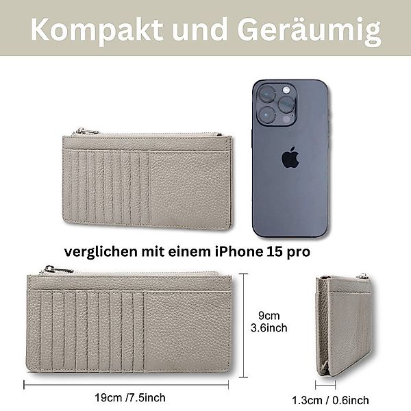 Fomax Geldbörse Damen aus echtem Leder, elegantes Portemonnaie, mit übersic günstig online kaufen