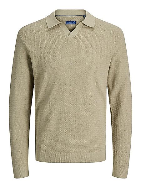 Jack & Jones Polokragenpullover JPRBLURILEY KNIT SPLIT NECK LS SN günstig online kaufen