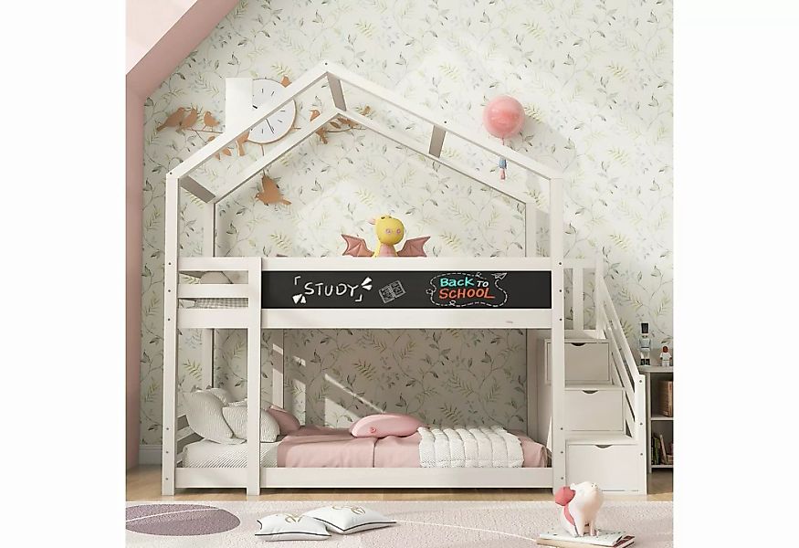Gotagee Kinderbett 90x200cm Kinderbett Hochbett Rausfallschutz Bett Einzelb günstig online kaufen