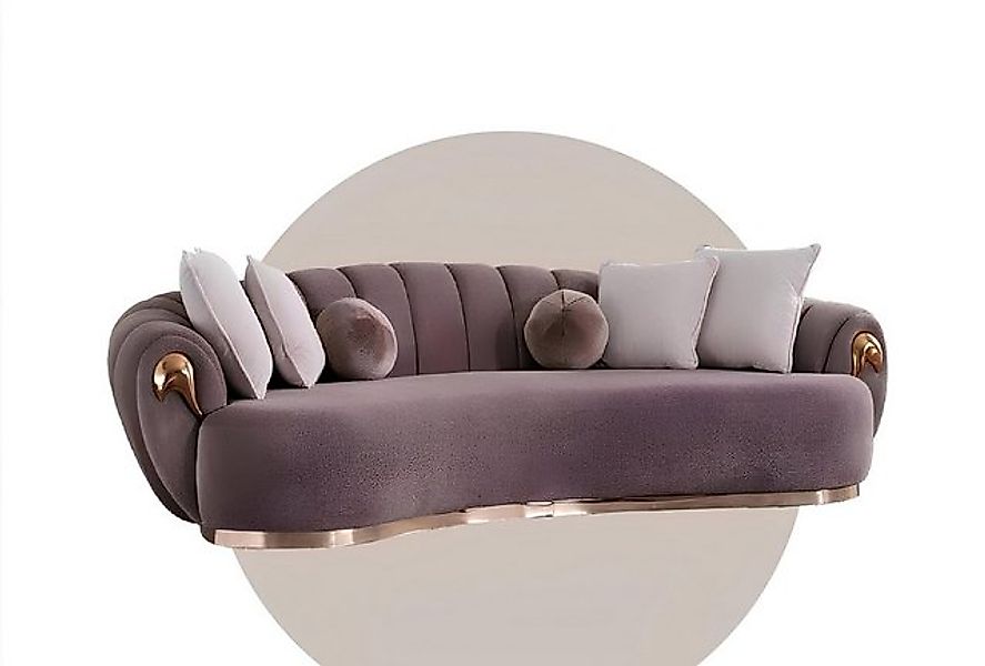 JVmoebel Sofa Dreisitzer Couch Polster Möbel Sofa Couchen Abgerundete Tropf günstig online kaufen
