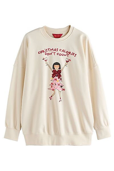 Next Sweater Sweatshirt mit Glitzer, Calories Dont Count (1-tlg) günstig online kaufen