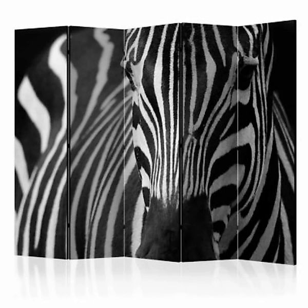 artgeist Paravent White with black stripes II [Room Dividers] schwarz/weiß günstig online kaufen