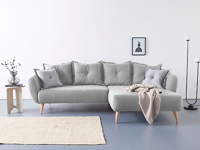 Home affaire Ecksofa »Baggio formschöne Polsterecke, bequem, Breite 277cm, günstig online kaufen