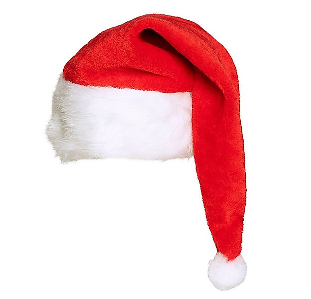 Boland Kostüm Weihnachtsmann Nikolaus Mütze 'De Luxe', Rot Weiß günstig online kaufen