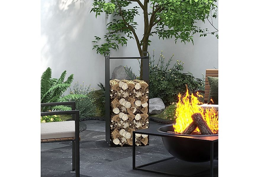 Outsunny Kaminholzregal mit Griffe, BxTxH:37x30x90 cm, (Feuerholzregal, 1-S günstig online kaufen