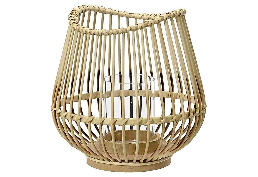Kaemingk Windlicht ADALAS, H 23 cm, Ø 23 cm, Braun, Bambus, (1 St), mit Gla günstig online kaufen