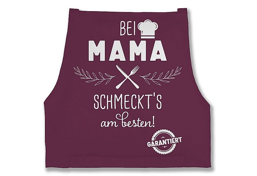 Shirtracer Kochschürze Küchenschürze bei Mama schmeckts am Besten I Mama Ge günstig online kaufen