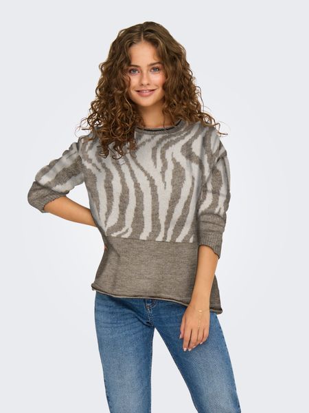 ONLY Rundhalspullover ONLJADE ANIMAL LS O-NECK günstig online kaufen