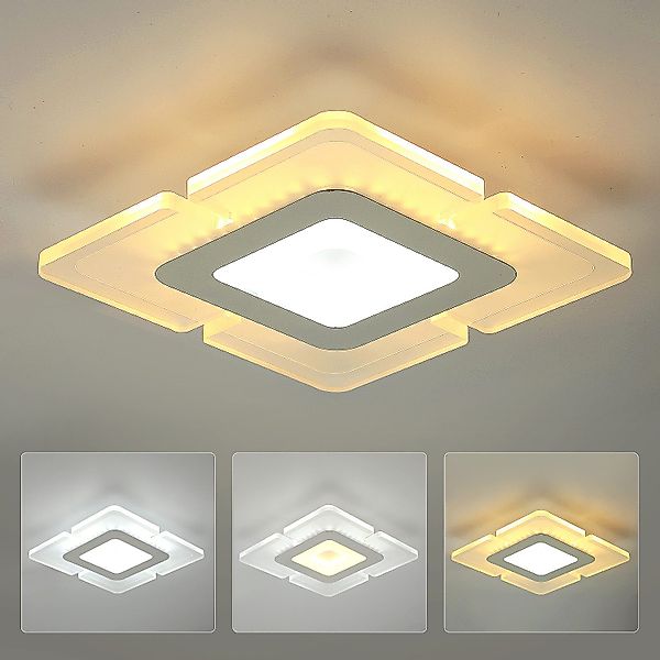 WILGOON Deckenleuchte 18W LED Deckenleuchte, Quadra günstig online kaufen