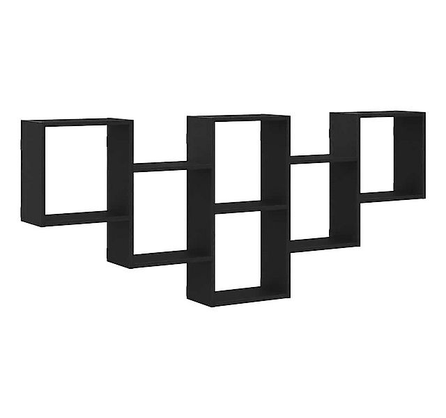 vidaXL Regal Wandregal Schwarz Eichen-Optik 159x18x66 cm Holzwerkstoff, 1-t günstig online kaufen