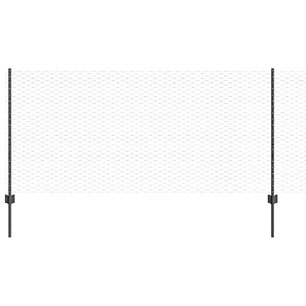 vidaXL Gartenzaun Zaun mit Pfosten Grau günstig online kaufen