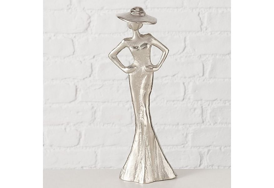 MF Skulptur Lady Elegante Aluminium Figur in Silber – Handgefertigte Deko günstig online kaufen