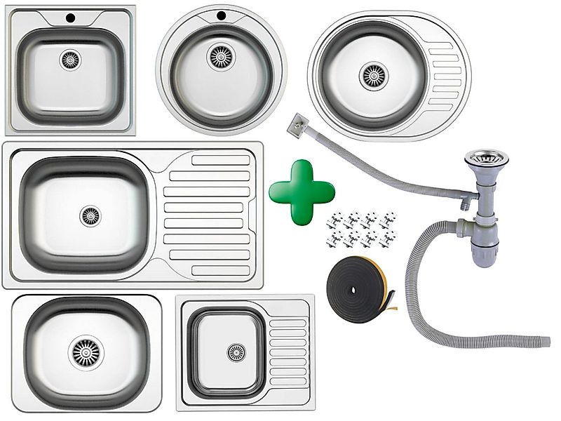 Faizee Home Edelstahlspüle Edelstahl Einbauspülen – günstig online kaufen