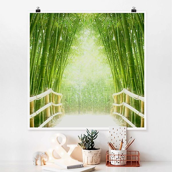 Poster - Quadrat Bamboo Way günstig online kaufen