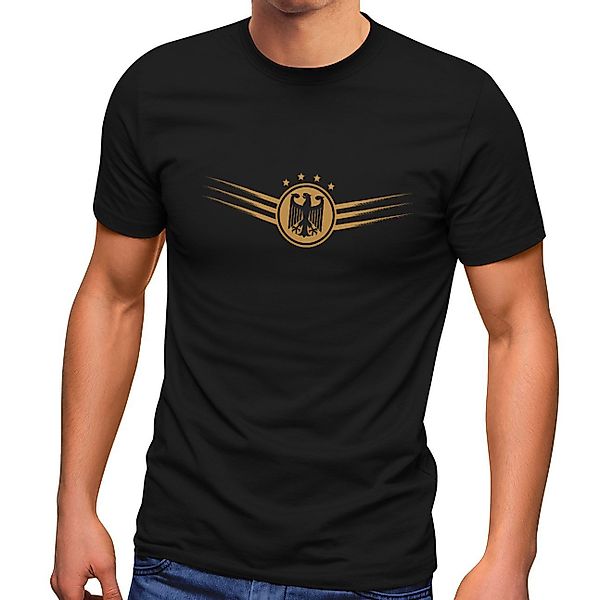 MoonWorks Print-Shirt Herren T-Shirt Deutschland Fußball günstig online kaufen