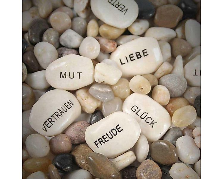 Annastore Dekofigur 10-TLG. Set Glückssteine mit Spruch Gastgeschenke Stein günstig online kaufen