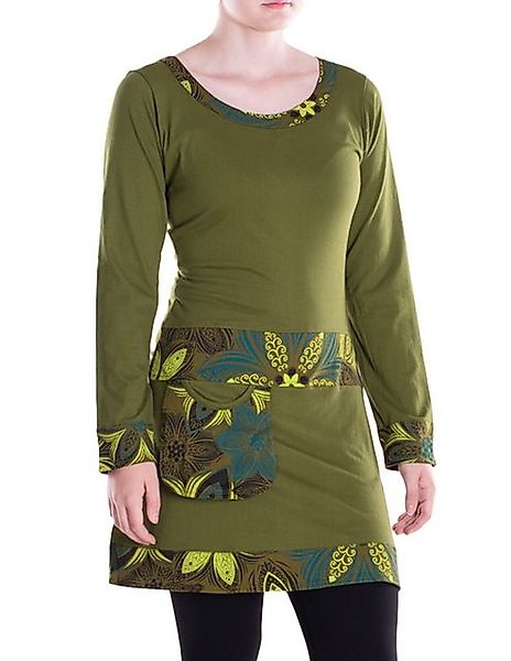 Vishes Midikleid Damen A-Linie Baumwolle Blumen-Muster mittlere Taille mit günstig online kaufen