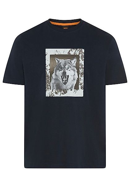 BOSS ORANGE T-Shirt Te lupo runder Ausschnitt, regular fit, Fotodruck günstig online kaufen