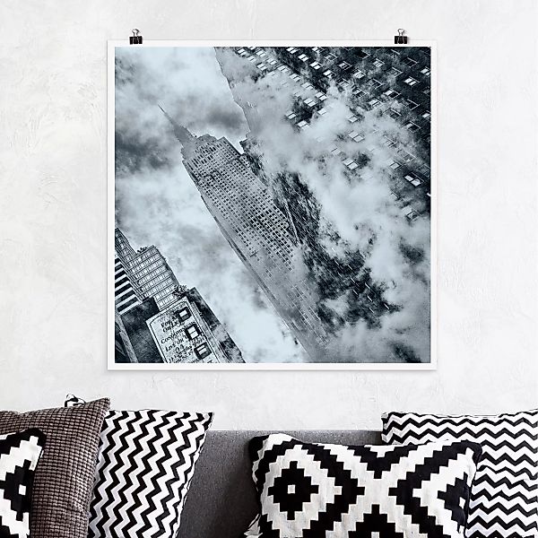 Poster - Quadrat Fassade des Empire State Buildings günstig online kaufen