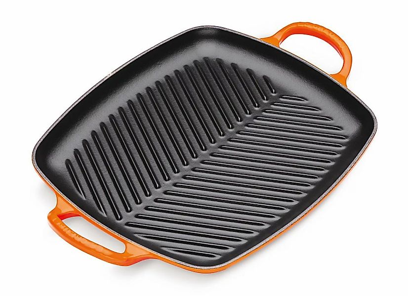 Le Creuset Rechteckige Grillplatte Signature Gusseisen Ofenrot 30cm günstig online kaufen